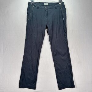 Craghoppers Pants Womens Large 10 Charcoal NosiLife Hiking Outdoor Zip Pockets
